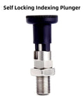 2 Pack Beefy Push Fit Ball Nose Spring Plungers M12x1.5 Stainless Steel Self Locking Indexing Plunger With Knob Positioning Pin And Lock Nut