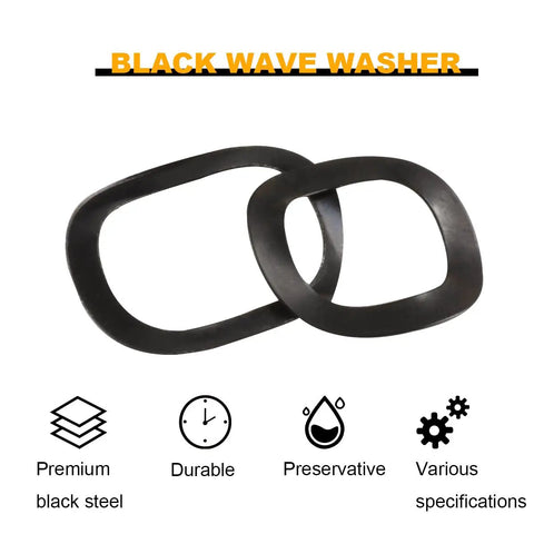 550 Pcs Carbon Steel Spring Wave Washer Gasket Set With 8 Sizes M3 M4 M5 M6 M8 M10 M12 M16 For Hardware And Fasteners Get The Right Fit Heavy Duty Wave Washer Assortment Kit For Precision Assembly. Black carbon steel wave washers