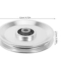 Aluminum Alloy Fitness Pulley With Quiet Operation And Heavy Duty Bearing, 551lb Load Capacity, top view dimensions shown
