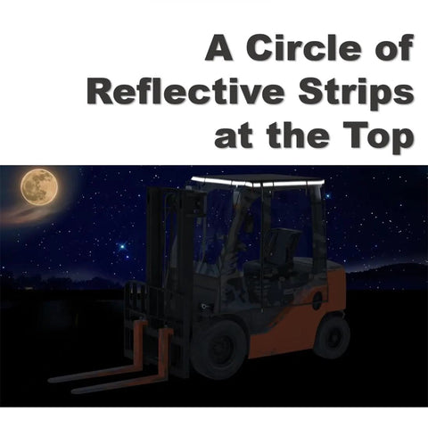 Forklift rain cover up to 6000 lb with transparent EVA canopy and brown frame, universal fit