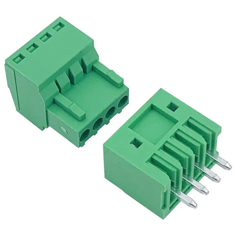 4 Pin Screw Terminal Block Connector with 2.54mm Pitch for PCB Mount, 125V 4A Rating, Supports AWG 26 to 18 Cables, Plug In