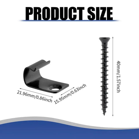 Hidden Deck Starter Clips For Grooved Composite Decking With Fifty Invisible Edge Fasteners For Slick Perimeter Install And Zero Exposed Screw Holes On Your Next Super Tight Deck Build, showing product size and dimensions.
