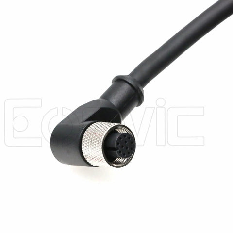 Cognex Vision Cable 24V Power I O Cable CCB PWRIO Right Angle Waterproof M12 12 Pin Female A Code for In-Sight 2000 7000 8000
