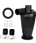 Turbocharged Dual Filtration Cyclone Dust Collector For Woodworking And Industrial Use With Beefed Up Suction, 50mm To 2inch Intake, Heavy Duty Canister Separator, DIY Ready Dust Collection System components and canister