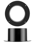 4 Inch Duct Connector Flange For Ductwork And Dryer Vents, ABS Plastic Hose Adapter For Dust Collection, Heating, Cooling And Ventilation System, Strong, Durable, Easy Secure Fit, Black
