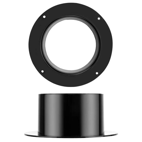 4 Inch Duct Connector Flange For Ductwork And Dryer Vents, ABS Plastic Hose Adapter For Dust Collection, Heating, Cooling And Ventilation System, Strong, Durable, Easy Secure Fit, Black
