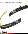 2 Pack LED Side Marker Light Kit Wires For Chrysler 300 2015 Through 2024 Black Front And Rear Bumper Connector Replace OEM