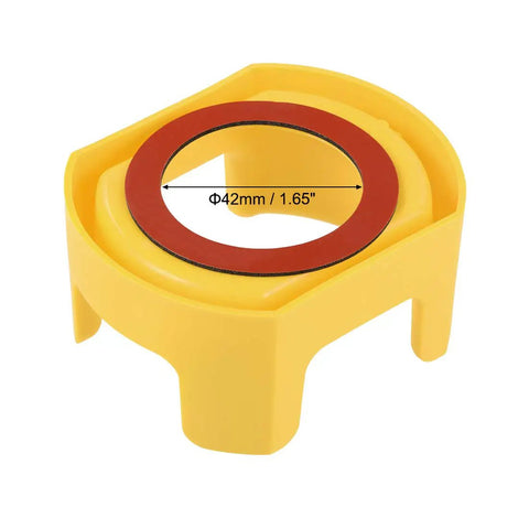 Yellow 42mm Plastic Push Switch Protective Cover Round Shield 2 Pack For Emergency Stop Buttons Prevent Misoperation And Collisions