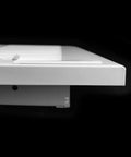 Side view of Fits 16x25 Duct Opening Return Air Grille With Filter Included And Removable Door Steel White Vent Cover for wall or ceiling