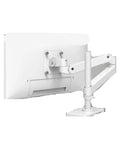Level Up Your Desk Game With This Solid White Monitor Stand Featuring A Smooth Robotic Lifting Arm For No Sweat Height Adjustments And Clean Workspace Vibes, showing the robotic arm attachment.