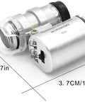 Diamond Tester Pen With 60X Loupe Magnifier For Jewelry Pro Level Diamond Checker For Newbies And Pros Dual Power Type C And 9V Supply Non Rechargeable Gem Verification Tool, silver 4 x 3.7 x 2.1 cm