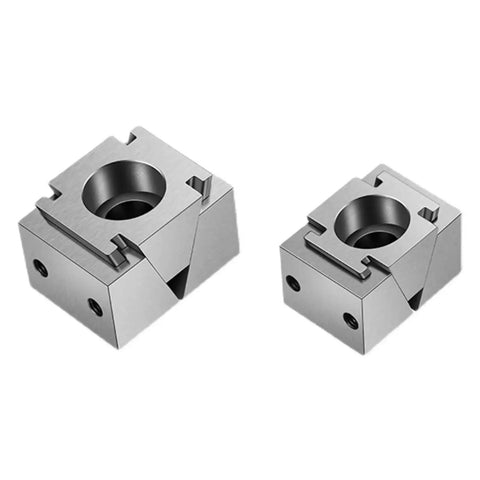 Heavy Duty Cnc Wedge Clamp Slick Precision Vice Block Knockout Performance Quick Release Side Mount Adjustable Fixture Built Tough For Steel Aluminum Part Fixturing, two sizes of solid steel clamp blocks.