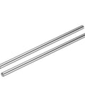 Two Pack 4mm By 100mm Linear Motion Rod Guide Shaft, Case Hardened Chrome Plated Steel, Ultra Smooth Precision Rail For 3D Printers And CNC Machines In DIY Setups, showing two shafts side by side.