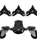 Heavy Duty Furniture Movers Dolly With Durable Plastic Wheels Four Piece Set For Moving Heavy Cabinets And Appliances In Offices And Warehouses Sturdy Carbon Steel Frame For Easy Safe Relocation, black