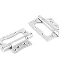 Stainless Steel Silent Hinge For Home Wood Doors No Slotting Needed Easy Install Heavy Duty Load Bearing For Furniture Hardware Fitting 10.2 Cm Rust Resistant Built To Last, shown flat on surface