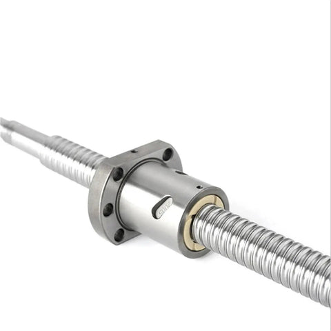Super Cool SFU1204 C5 Ball Screw With Flange Single Nut For CNC 3d Printer Projects Custom Length Up To 400mm close-up view.