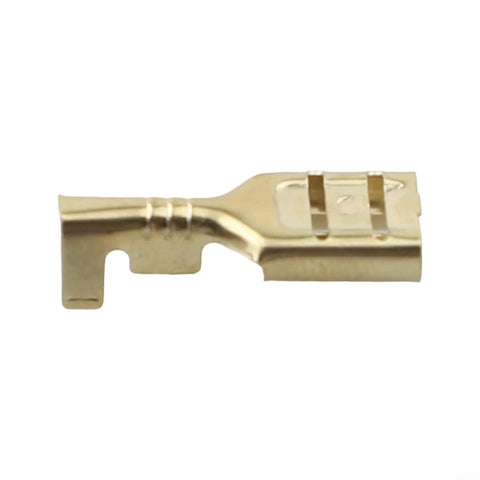 Top Tier 120 Piece Spade Connectors Kit With Heavy Gauge Male And Female Quick Disconnect Terminals In 2.8 4.8 Plus 6.3mm Sizes Perfect For Car Audio Wiring Projects Using Premium Tinned Copper Core For Zero Voltage Drop And Reliable High Current, gold spade terminal