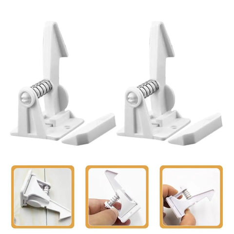 White ABS Childproof Cabinet Locks 16 Pack Prevent Toddlers From Opening Cabinets Refrigerators And Freezers