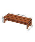 Two Pack Miniature Wooden Benches For Dollhouse Furniture And Fairy Garden Decor Realistic Retro Brown Wood Look