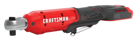 V20 Cordless 3/8 Inch Ratchet Wrench Bare Tool Only, 300 RPM, Up To 35 Ft-Lbs Torque, LED Work Light, Lightweight Ergonomic Grip, Side View