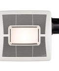 A80L 80 CFM Single Speed Bath Exhaust Fan With Quiet 1.0 Sones And Built In Light Kit White Energy Efficient Vent