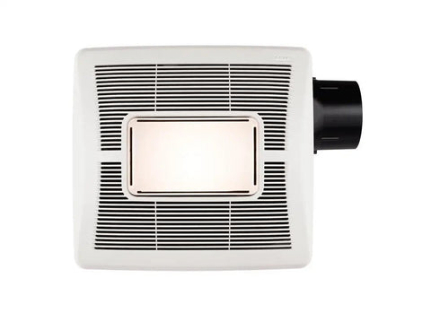 A80L 80 CFM Single Speed Bath Exhaust Fan With Quiet 1.0 Sones And Built In Light Kit White Energy Efficient Vent
