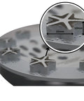 Close-up of Star Turbo 7 Inch Diamond Cup Wheel With 10 Segment Turbo Design showing detailed measurements for grinding concrete.