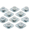 Rock Solid Quarter Turn Fasteners With Real 3 8 Inch Shank And Zinc Coated Steel Head Featuring Slotted Drive And Quick Release Latch, set of 10
