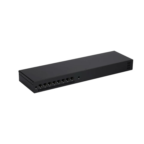 Smooth Operator Firewall Router With Intel Core I7 10710U cranking up to 4 7 GHz with eight LAN ports in a sleek black metal chassis.