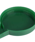 Close-up view of the green Pack Of 2 Handheld Seed Spreader And Dial Seed Dispenser Sower With 5 Adjustable Settings gardening tool.