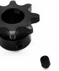 Close-up of 8-tooth sprocket from Complete Five Eighths Inch By Sixteen Inch Jackshaft Kit For Go Karts And Minibikes With Forty Forty One Chain
