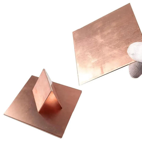 Ultra Pure Copper Sheet 99.99% Copper, 0.3x100x200mm 12 Gauge 2mm Thick, Ideal for DIY Projects, Makers Jewelry, Repairs and Experiments, Industrial Grade Metal Plate Easy to Cut, Weld, Bend, and Form. shown bent and flat