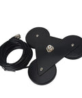 Heavy Duty Magnetic Antenna Mount Base With Triple 3.5-Inch Magnets And 16.4 Foot RG-58 Cable PL-259 Plug, top view