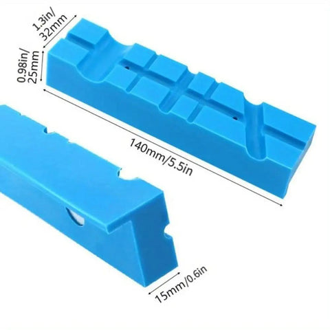 Magnetic Bench Vise Jaw Pads 2 Pack With Multi Groove Grips Vise Holder Protectors For Milling And Cutter Bench Vise