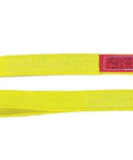 Heavy-Duty Nylon Web Sling Type 3 Eye to Eye, 2 Inch Wide and 4 Foot Long, Flat Eye and Eye, 6400 Lb Capacity, Two-Ply Web, yellow with tag