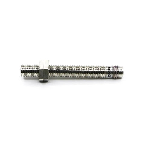 Gold Metal Detector Movement Sensor Switch FRCM08 1.5DN2 Used For Security Access Control And Industrial Projects Ready To Install Durable Metal Body Plug And Play Easy Install Great For Security Systems Industrial Use And Do It Yourself Projects. threaded gold metal sensor switch with lock nut
