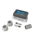Turbine Fuel Flow Meter Kit With Aluminum Body, Battery Powered Digital Display, Reads 3 To 30 GPM, Works With Gas Diesel And Kerosene