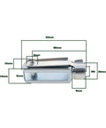 M6 Clevis Fork Long With Spring Pin Right Hand Thread Alloy Air Cylinder Rod Clevis End Female Thread Y Connector 43mm Length 4 Pack Workhorse Hardware Built To Last For Industrial Projects, 43mm alloy linkage