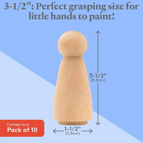 Gonna Love These Super Sturdy Birch Wood Peg Dolls 3.5 Inch Pack Of 10 Unfinished Mom And Angel Figures Ready To Rock Your Next Diy Craft Project Smooth Finish Perfect For Painting And Display, 3.5 inch birch peg doll with perfect grasp for kids.