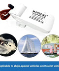Automatic Submersible Bilge Water Pump For Boats 12V 1100GPH With Float Switch, shown with various marine applications.