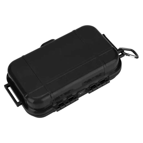 Rogue Tough Waterproof Storage Case With Removable Rubber Padding For Backcountry Camping And Off Road Travel. Compact black hard case.