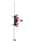 Dead On Accuracy Drawer Punch Locator And Drilling Positioner For Woodworking Projects, aluminum alloy tool with red accents.