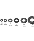 Versatile 350 Piece Rubber Washer Kit With M2 M2.5 M3 M4 M5 M6 M8 Sizes Black For Home Auto Plumbing DIY Use Cuts Friction Prevents Leaks Seals Gaskets And Spacers For All Your Quick Fix Projects. M2 to M8 black rubber flat washers, 50 pcs each