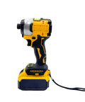 Gangsuqd Cordless Impact Wrench With Brushless Motor Delivers Huge Torque For Cars Trucks And Rv Safe Rechargeable Electric Driver Tool side view with battery