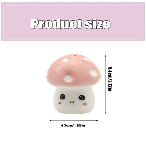 Super Dope Ceramic Toilet Bolt Covers That Straight Up Fix Your Bathroom Vibe With Charming Pink Mushroom Flange Caps, 5.4cm tall.
