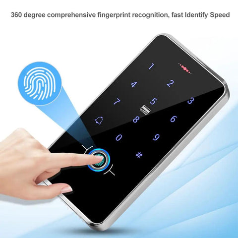 All In One Access Control System Kit With Fingerprint, RFID Card, And Password Keypad, IP68 Waterproof, 180kg Magnetic Lock