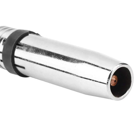 Top Tier Replacement Brass Swan Neck For Binzel MB 36KD Mig Gun Torch Maintenance Kit Durable Welding Hardware close-up image showing the nozzle end.