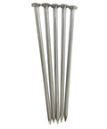 Heavy Duty 6 Inch Metal Nails 144 Pack Landscape Anchoring Spikes For Paver Edging Weed Barriers Turf Tent Stakes And More Ideal For Yard Construction Carpentry Projects, close-up view of nail heads and points