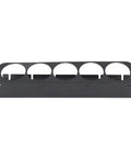 Top Notch Wall Mount Storage Rack For Spray Bottles And Pneumatic Gear Carbon Steel Garage Organizer with four circular slots.