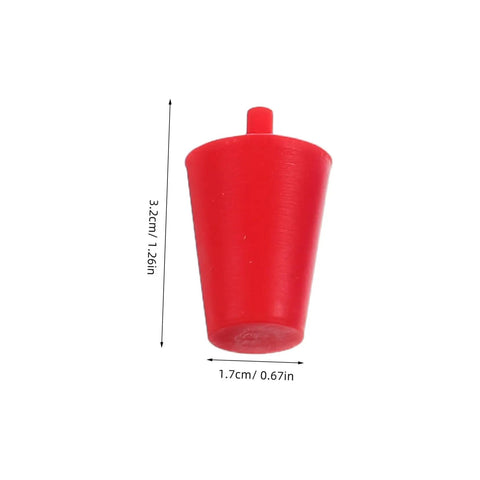 Versatile 35-Piece High-Temp Silicone Tapered Plug Set That Slips Into Holes Easy For Seal Paint Coating And Automotive Spray Jobs Without Dripping Mess Up With Flexible Heat Resistant Sealing Plugs red silicone tapered plug, 3.2cm tall, 1.7cm wide